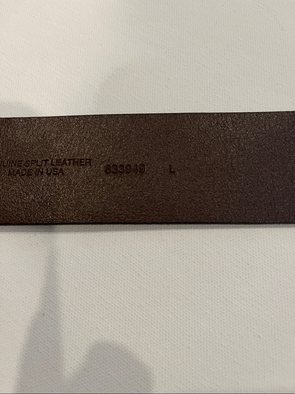 Dark Brown Leather Belt with Gold Buckle - Picture 3 of 5